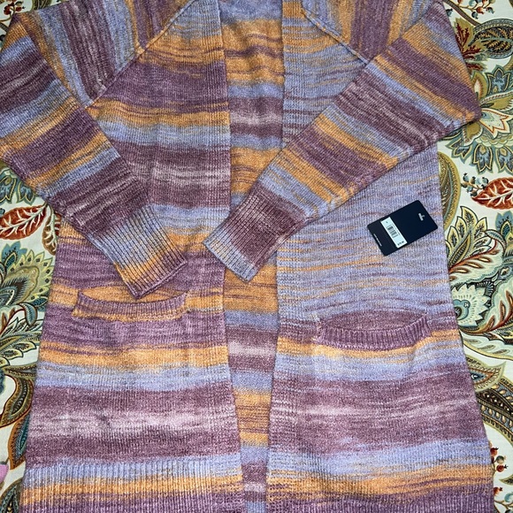 NWT Lucky Brand Multicolor Striped Cardigan Sweater, Size Small - Picture 1 of 4